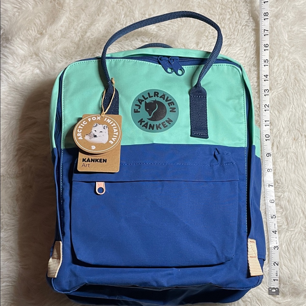 Kånken Art Backpack - Green and Blue Arctic Fox Initiative
